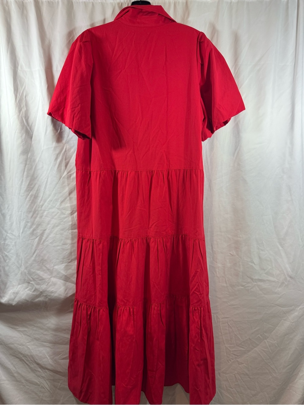 Brochu Walker Red Button-Front Maxi Dress L - Picture 2 of 8